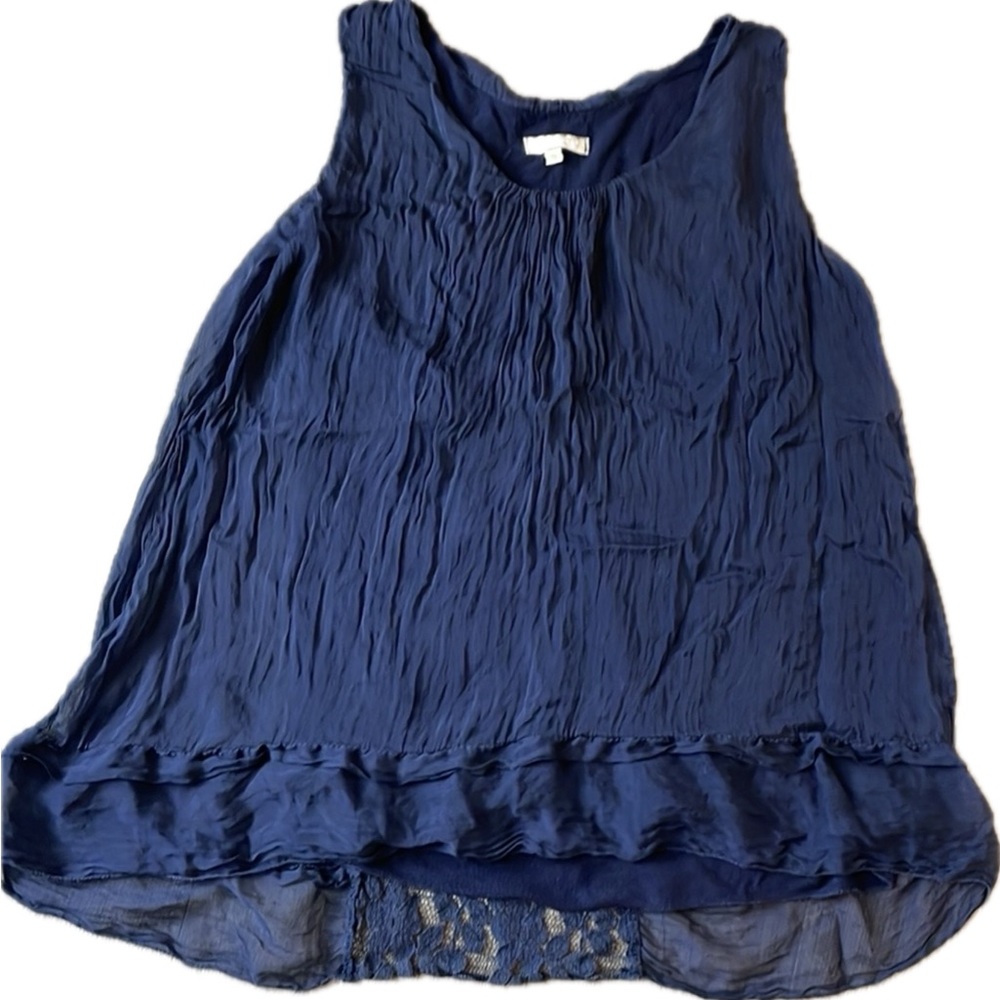 Beautiful Italian Made Blue Top to dress up any bottom .